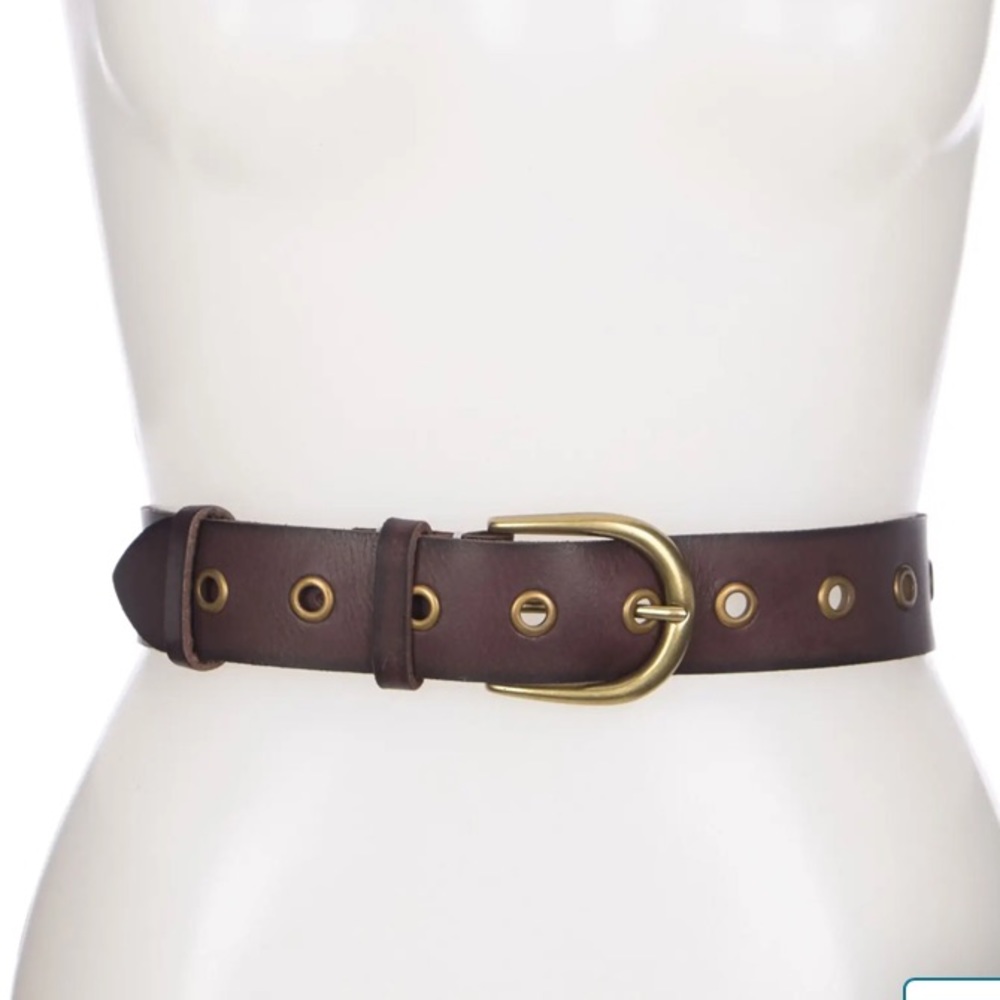 Frye leather grommet belt NWt!